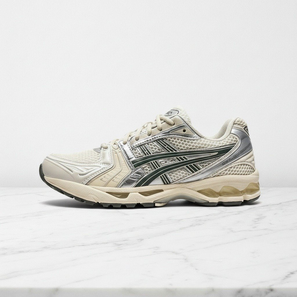 Buty sportowe ASICS GEL-Kayano 14 Birch/Dark Pewter, na co dzień, unisex, kremowe, wygodne i lekkie 1201A019-200