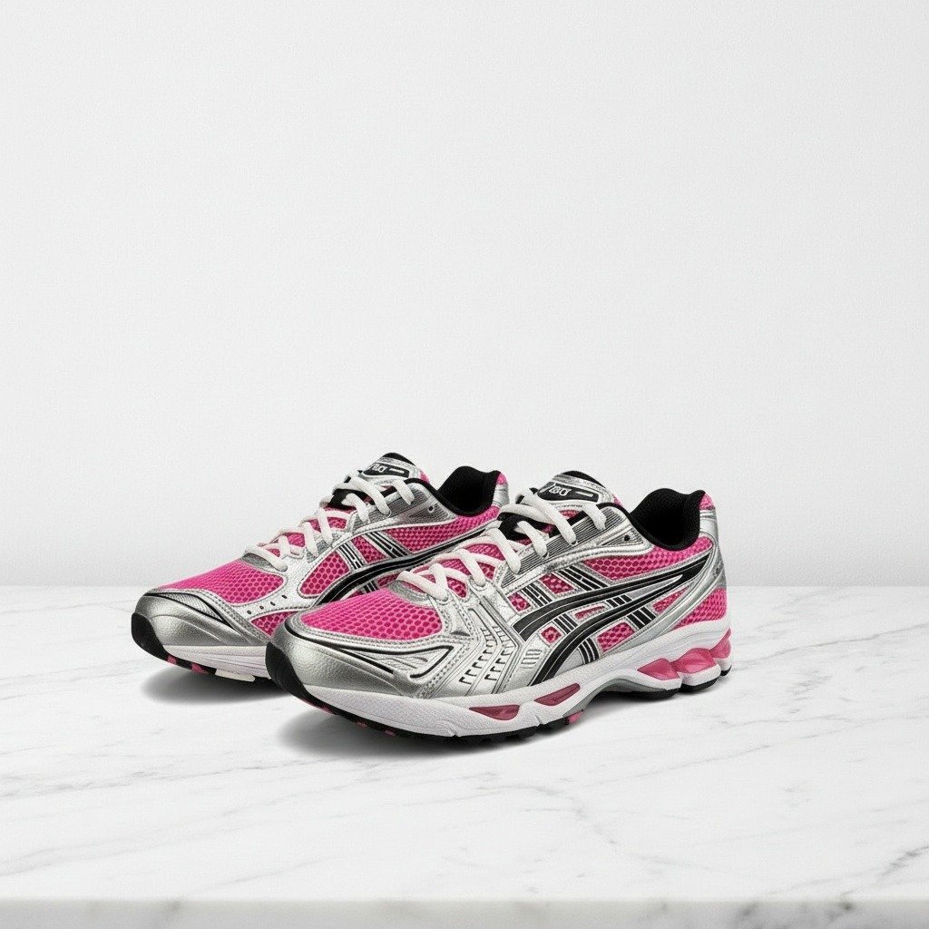 Buty sportowe ASICS GEL-Kayano 14 Pink Glo dla niego i dla niej, wygodne na co dzień, różowe 1201A019-700