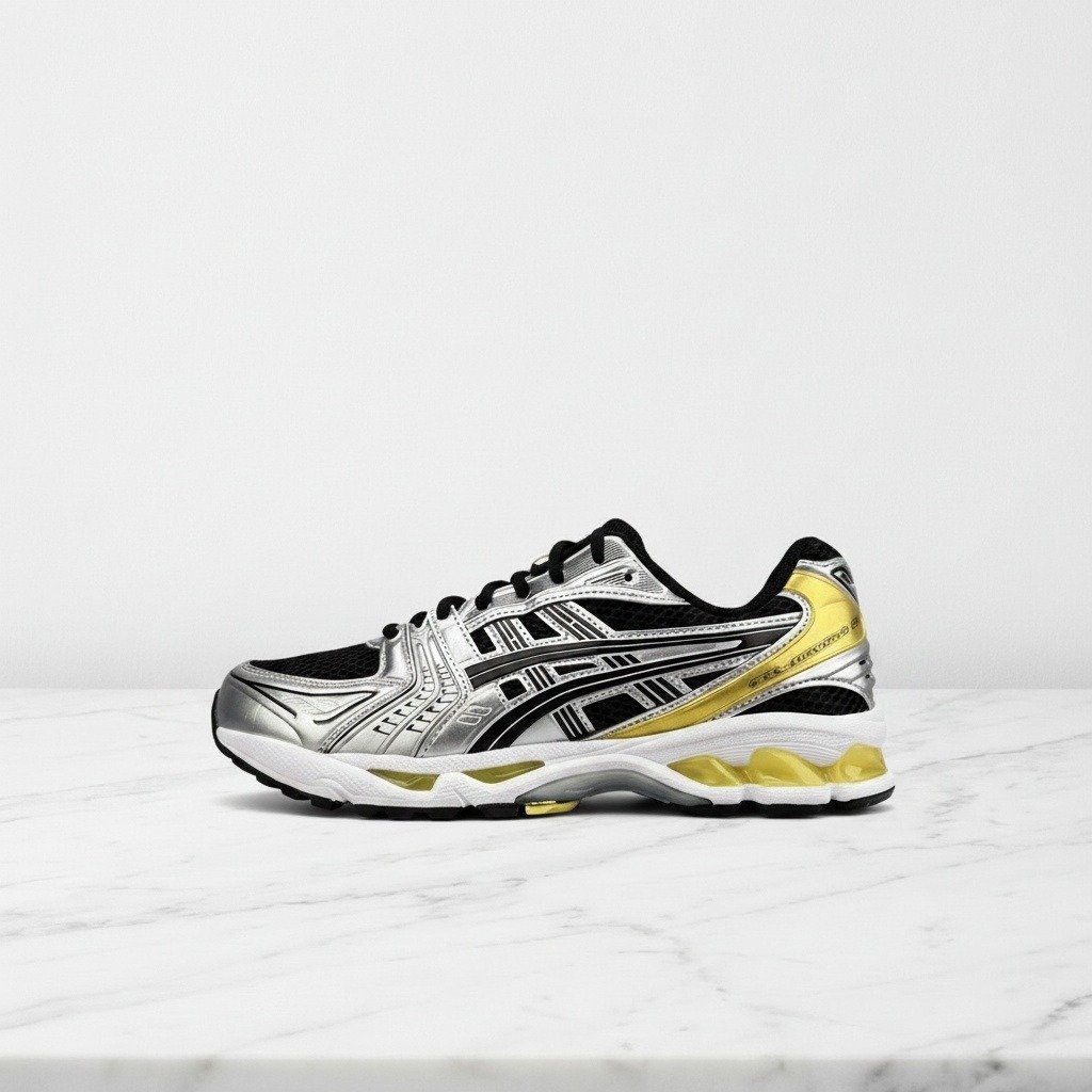 Codzienne sneakersy ASICS GEL-Kayano 14 Black/Lemon Spark, wygodne na cały dzień, unisex 1203A537-001