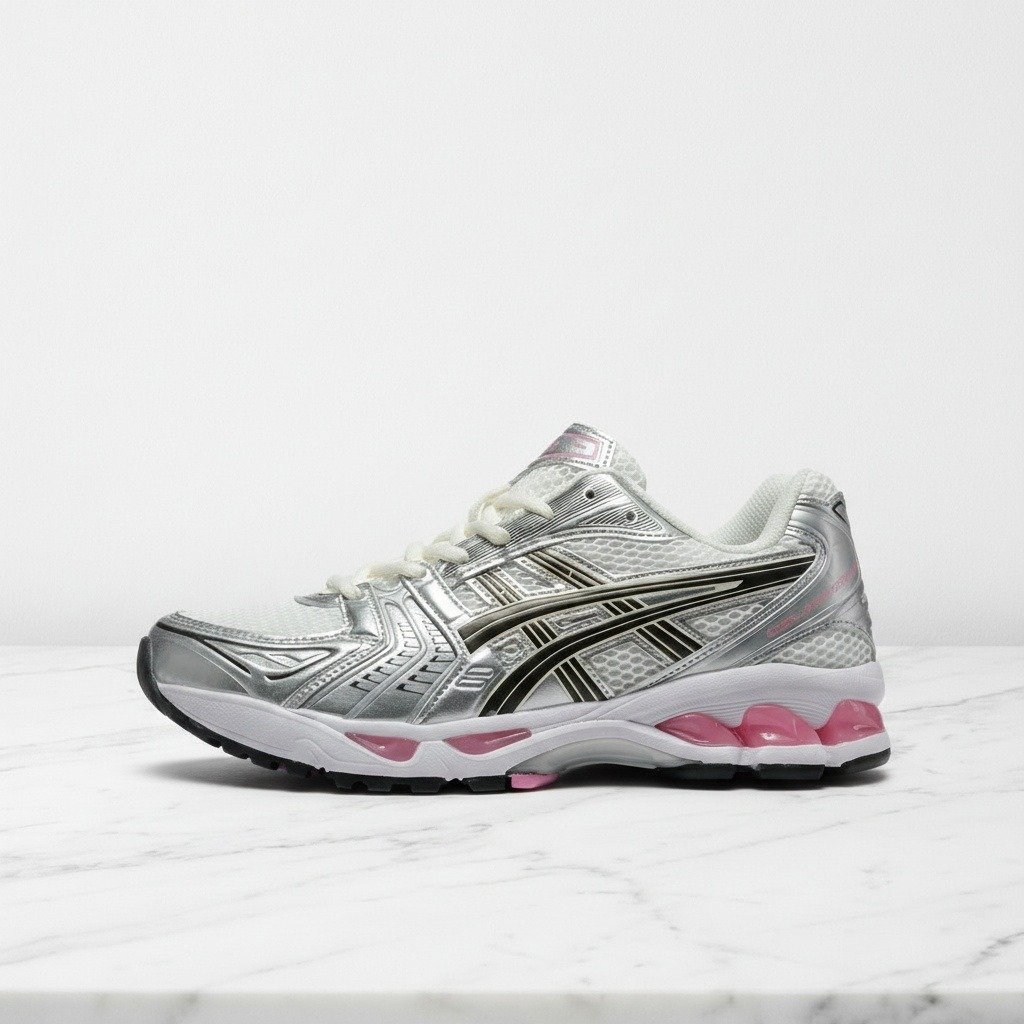 Buty na co dzień dla niej, ASICS GEL-Kayano 14 Cream Sweet Pink, wygodne sneakersy różowo czarne 1203A537-103