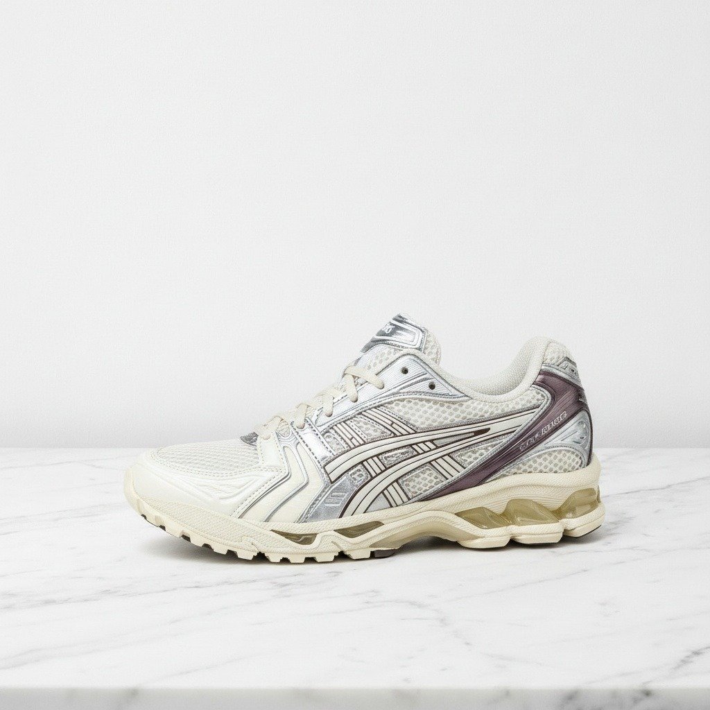 Buty ASICS GEL-Kayano 14 Cream Cocoa Powder, wygodne sneakersy unisex na co dzień, oddychająca siatka, 1203A537-118