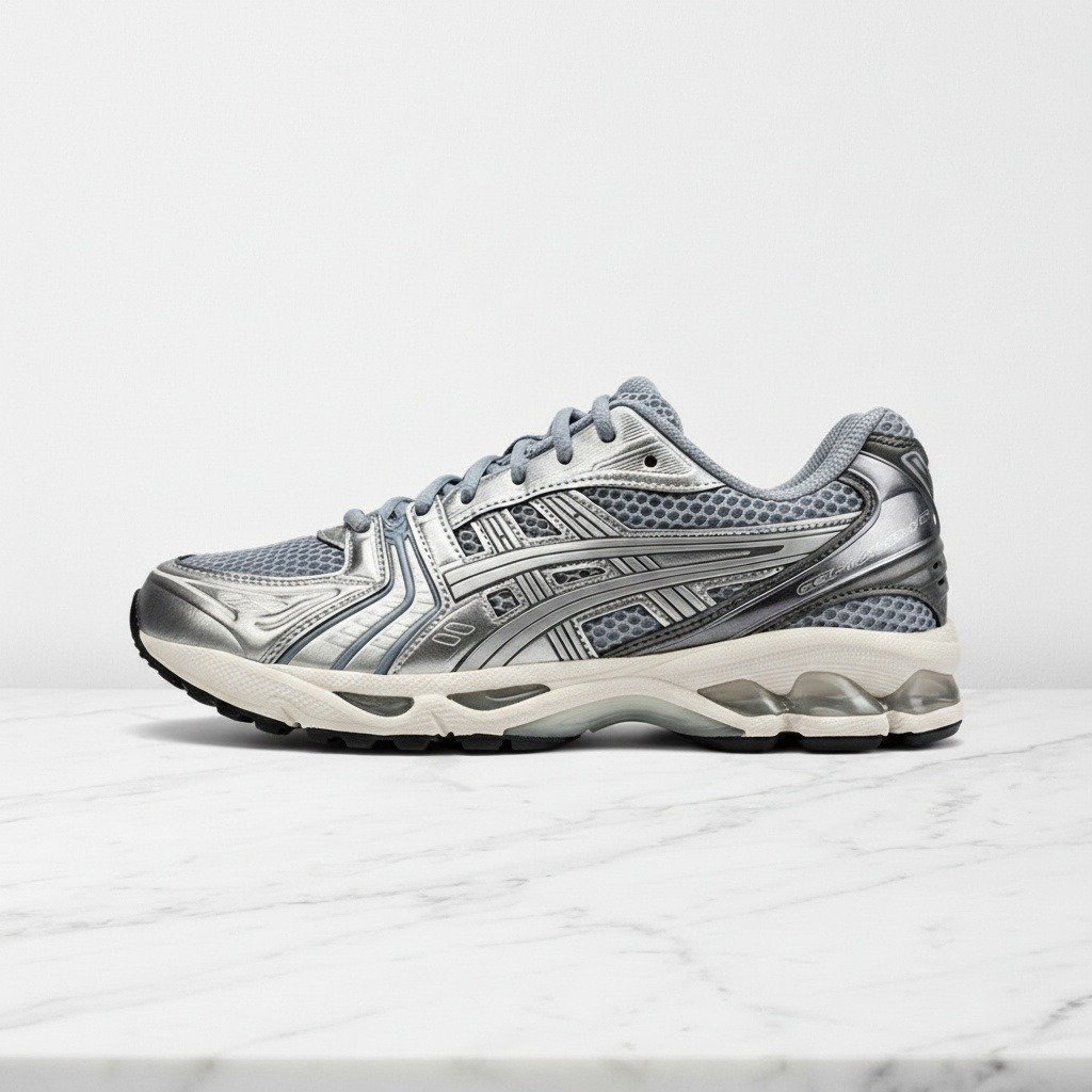 Buty na co dzień ASICS Gel-Kayano 14 Dolphin Grey Pure Silver, wygodne sneakersy unisex, szare srebrne 1203A537-401