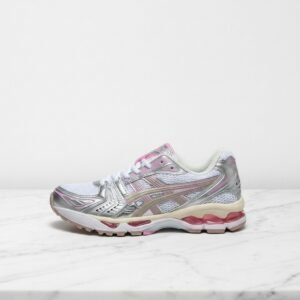 Buty ASICS Gel-Kayano 14 Unlimited Pack White Fawn, wygodne na co dzień, unisex, biało srebrne 1203A667-100