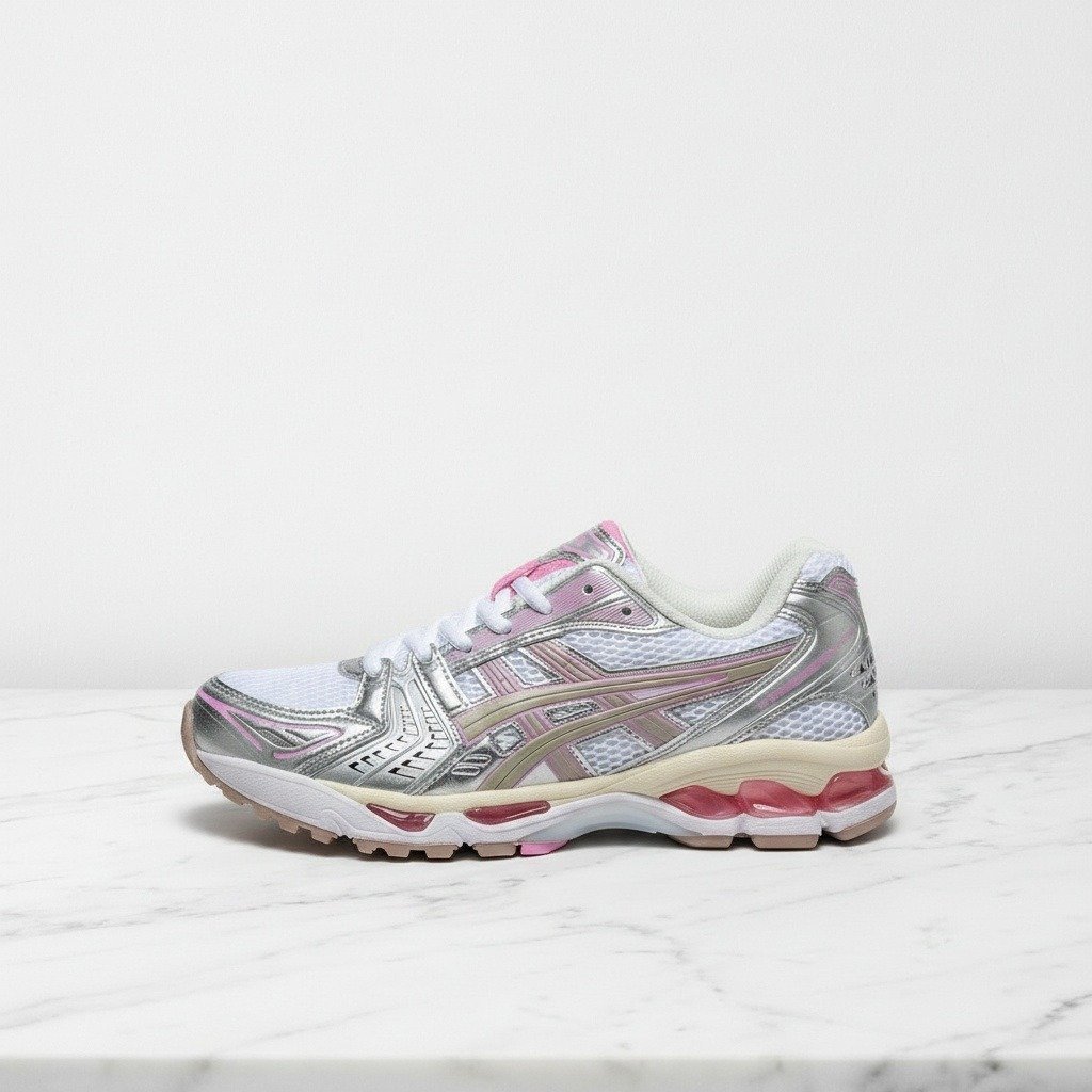 Buty ASICS Gel-Kayano 14 Unlimited Pack White Fawn, wygodne na co dzień, unisex, biało srebrne 1203A667-100