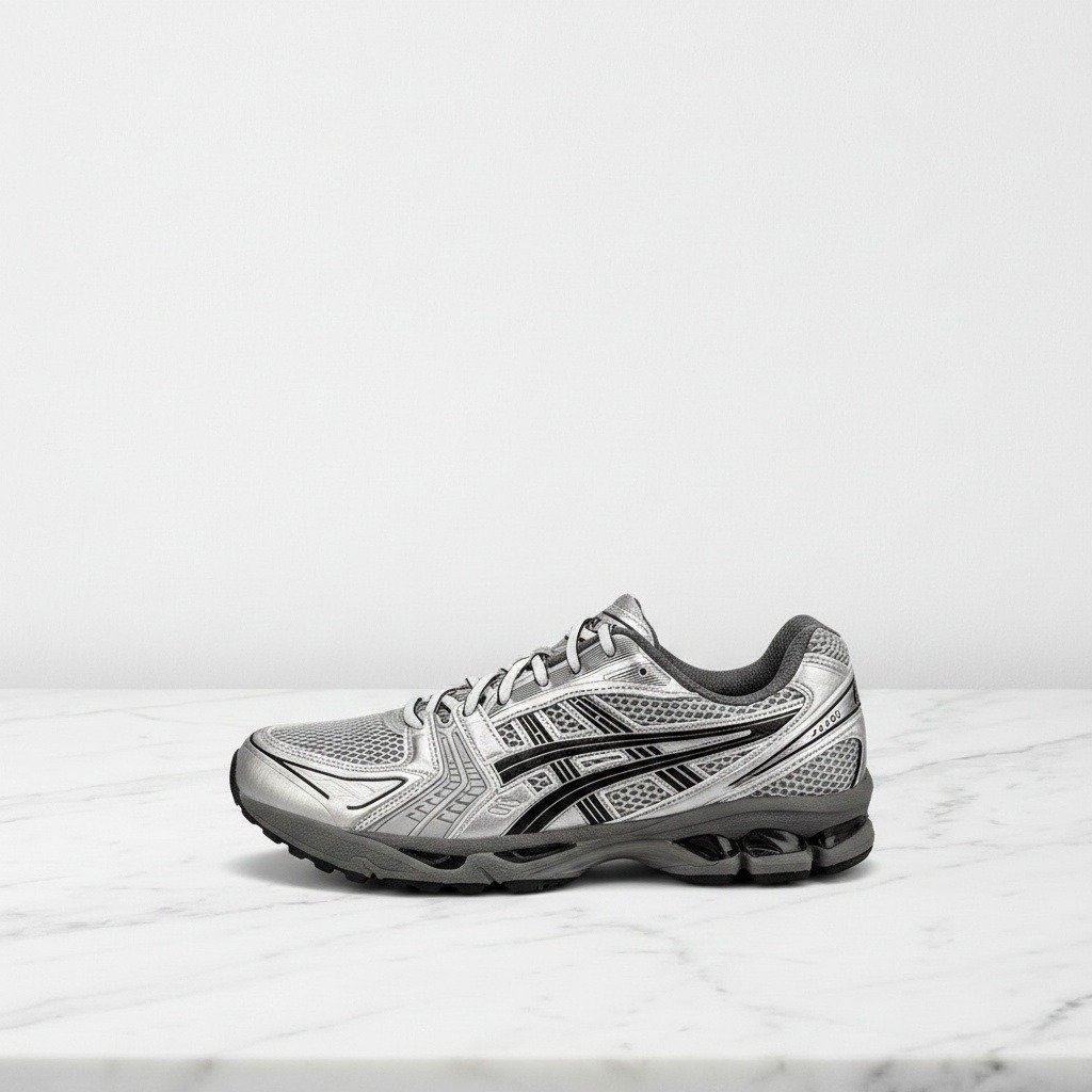 Buty ASICS GEL-Kayano 14 Urban Research dla Ciebie na co dzień, srebrno-czarne, wygodna amortyzacja GEL, unisex 1203A706-020