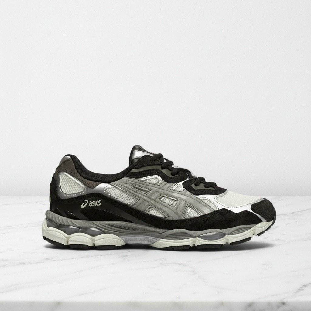Buty sportowe ASICS GEL-NYC Ivory Clay Grey, wygodne sneakersy unisex na co dzień, tekstyl i zamsz 1201A789-750