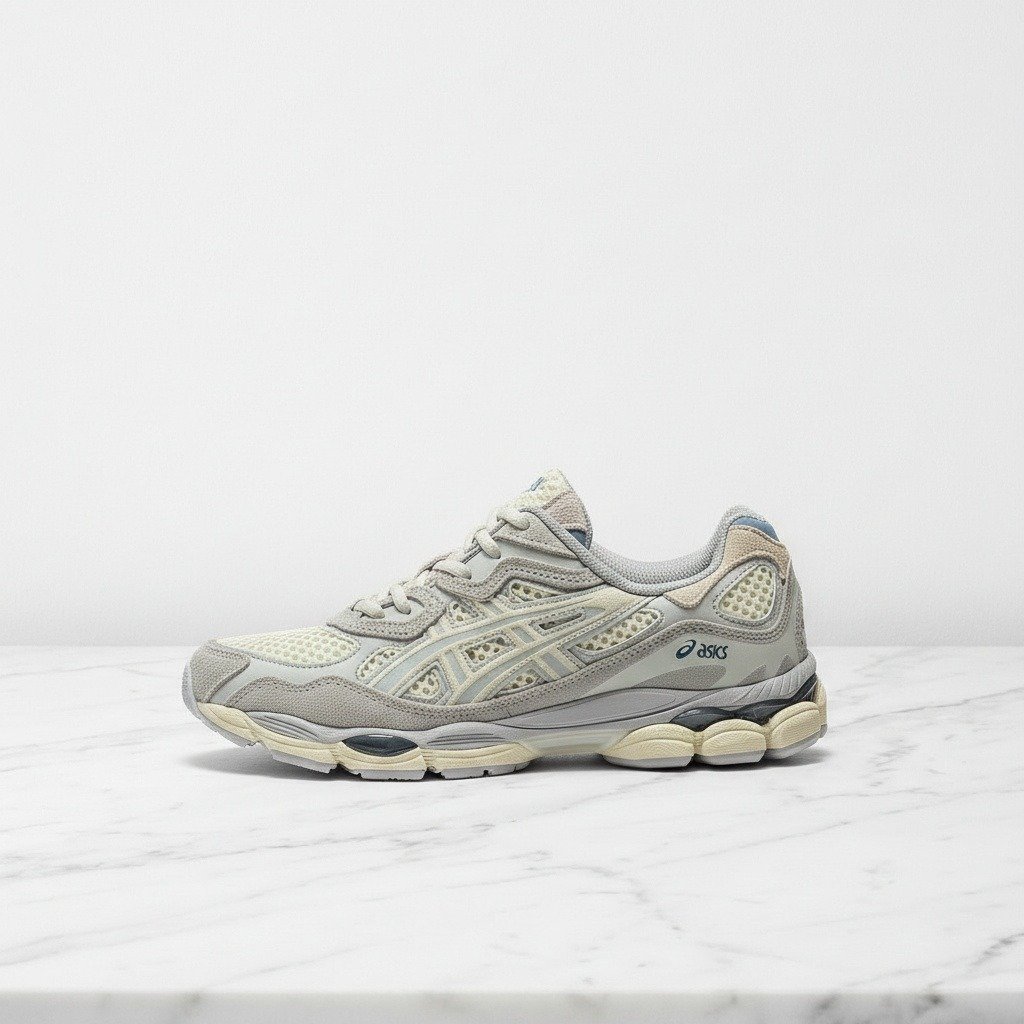 Wygodne sneakersy GEL-NYC od ASICS, na co dzień, biało-beżowe, lekka pianka w podeszwie, świetne do wielu stylizacji, unisex, 1203A372-600