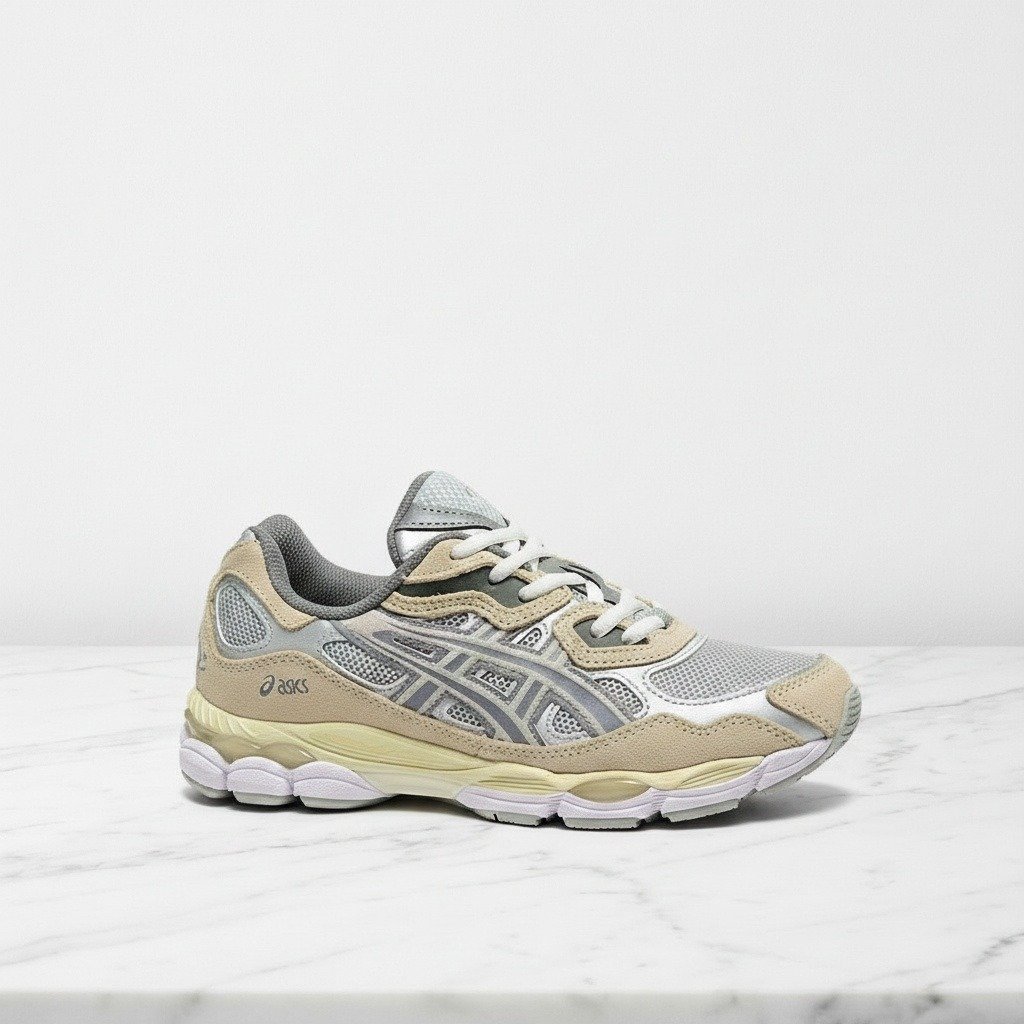 Sneakersy ASICS GEL-NYC beżowo-szare, unisex, wygodne na co dzień 1203A383-020