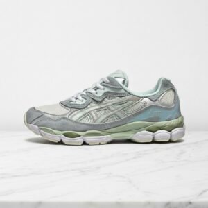 Buty sportowe na co dzień, ASICS GEL-NYC Cream Aquamarine, unisex, wygodne, tekstylne i zamszowe wstawki 1203A383-100