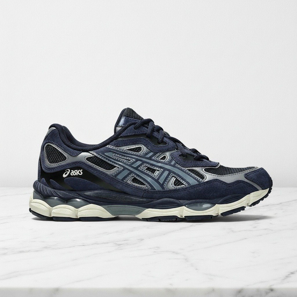 Buty ASICS GEL-NYC Midnight na co dzień, unisex, wygodne, granatowo-niebieskie 1203A383-401