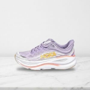 Wygodne sneakersy Hoka Bondi 9 na co dzień, kolor fioletowo-biały, oddychająca siatka, miękka amortyzacja, unisex 1162012-AGH
