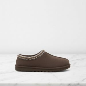 Wygodne kapcie UGG Tasman II Slipper dla całej rodziny, brąz, zamsz i futro, idealne na co dzień 1174671-DDCC