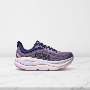 Hej, wygodne sneakersy damskie Hoka Bondi 9 Berry Jam Berry Patch na co dzień, fiolet i granat, idealne do spodni i sukienek 1162012-BJM