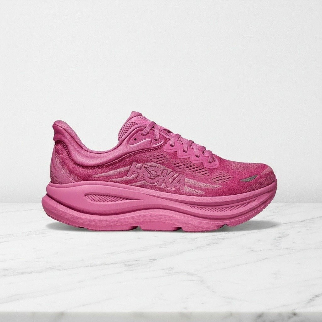 Buty damskie Hoka Bondi 9 Crabapple, różowe sneakersy na co dzień, wygodne i lekkie, pasują do wielu stylizacji 1162012-CBPPL