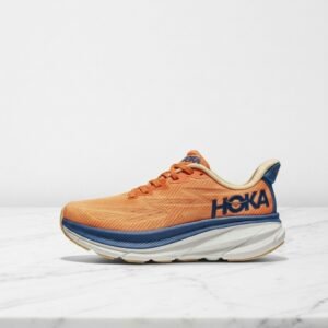 Buty sportowe Hoka Clifton 9 Vibrant Orange dla niego i dla niej, pomarańczowo niebieskie, lekkie i wygodne na cały dzień 1127895-VOIM