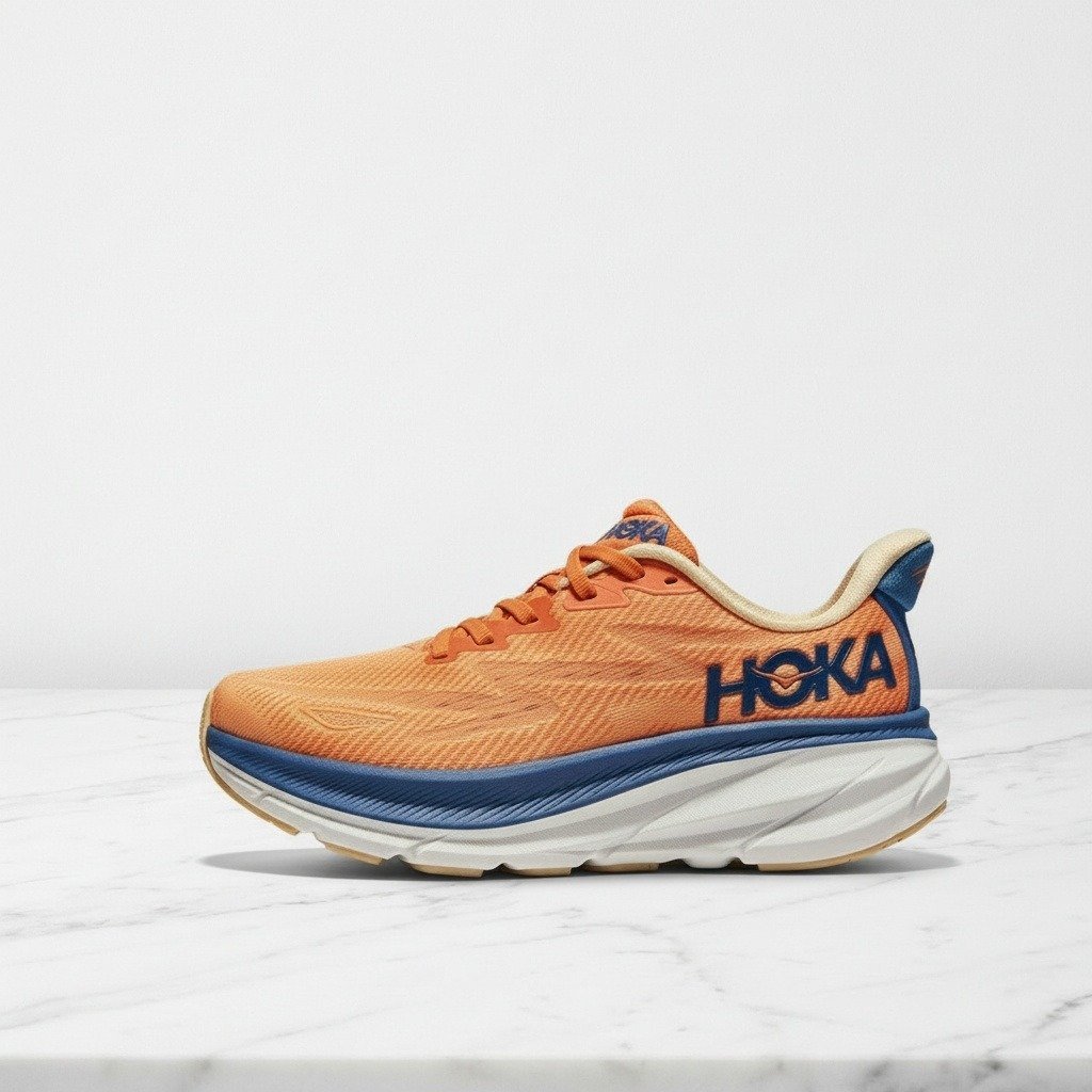 Buty sportowe Hoka Clifton 9 Vibrant Orange dla niego i dla niej, pomarańczowo niebieskie, lekkie i wygodne na cały dzień 1127895-VOIM