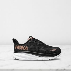 Wygodne buty na co dzień, Hoka Clifton 9 Black Copper, miękka amortyzacja, unisex, czarny z brązem 1127896-BCPPR
