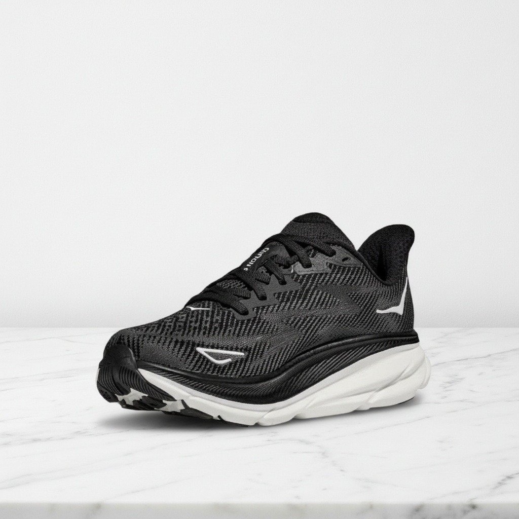 Buty do biegania Hoka Clifton 9 Black White dla niego i dla niej, wygodne na cały dzień, do swetra i dresu, 1127896-BWHT