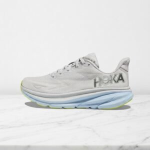 Buty sportowe Hoka Clifton 9 dla niej i dla niego, wygodne na cały dzień, biało-błękitne, lekkie i oddychające 1127896-NCIW