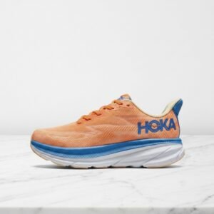 Buty do biegania Hoka Clifton 9 Wide Orange Blue, wygodne na co dzień, szerszy kopyt, lekkie, męskie 1132210-VOIM