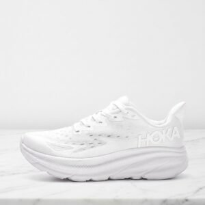 Buty sportowe Hoka Clifton 9 Wide Triple White, wygodne na co dzień, szeroki krój, białe, unisex 1132211-WWH