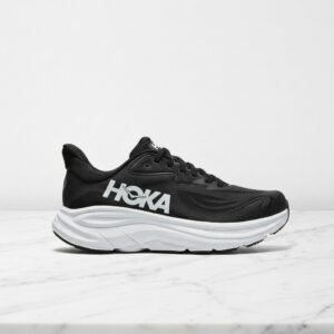 Buty do biegania Hoka Clifton 10 w kolorze czarno białym, unisex, lekkie i wygodne na cały dzień, idealne do sportu i na co dzień 1162030-BWHT
