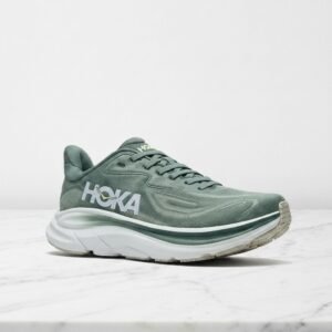 Wygodne sneakersy męskie Hoka Clifton 10 na co dzień, zielono-białe, lekka amortyzacja 1162030-FFF