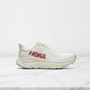 Hoka Clifton 10, damskie sneakersy beżowo-białe, wygodne na co dzień, lekka amortyzacja, oddychająca siatka, Birch Alabaster 1162031-BHLB