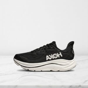 Hoka Clifton 10 EE-Wide Black White, wygodne sneakersy unisex na co dzień, szeroki krój, czarno-biały kolor 1162032-BWHT