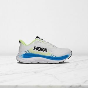 Buty do biegania Hoka Clifton 11 dla mężczyzn, wygodne na cały dzień, biało błękitne, lekka amortyzacja 1176572-FLCK