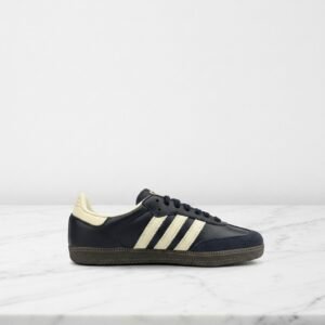Adidas Samba OG na co dzień, granatowo-kremowe sneakersy unisex, wygodna skóra i zamsz, do dżinsów i na spacer, ID2056
