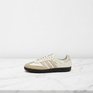 Adidas Samba OG Wonder Quartz, wygodne sneakersy damskie na codzień, biało-różowe, skórzana cholewka IH2751