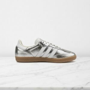 Srebrne sneakersy Adidas Samba OG damskie