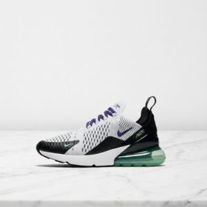 Buty Nike Air Max 270 biało-czarne, wygodne na co dzień, neoprenowa skarpeta, unisex, AH6789-103