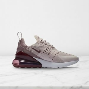 Nike Air Max 270 Barely Rose, wygodne sneakersy damskie na co dzień, różowo bordowe, siatka i syntetyk AH6789-601