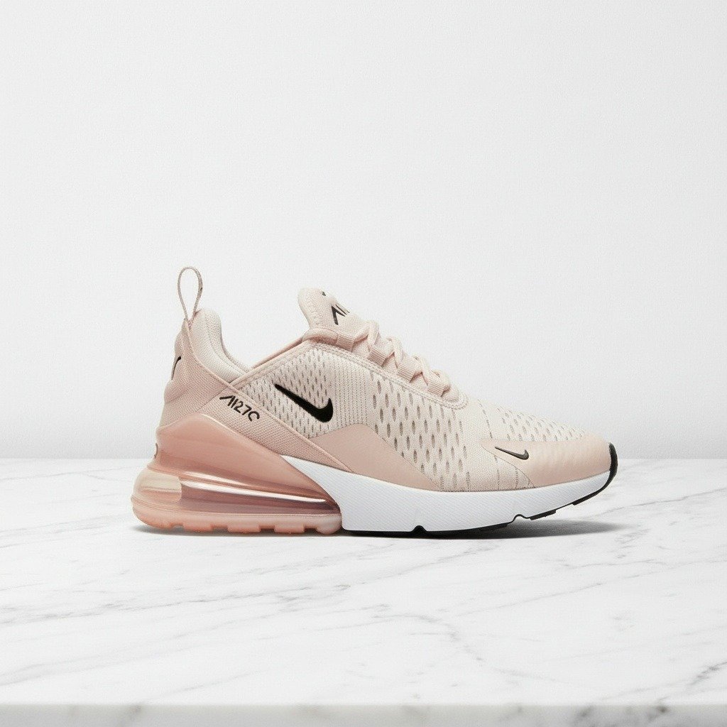 Buty damskie Nike Air Max 270 Pink, wygodne na co dzień, oddychająca siatka, amortyzacja Max Air, różowo beżowe, AH6789-604