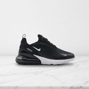 Buty Nike Air Max 270 na co dzień, wygodne sneakersy unisex w kolorze czarno-białym, miękka skarpeta wewnętrzna, AH8050-002