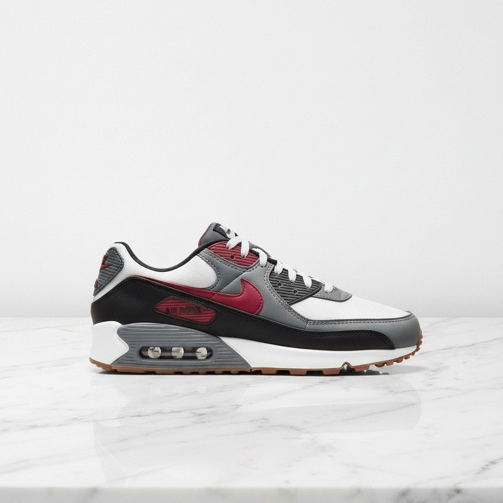 Buty Nike Air Max 90 na co dzień, biało-szare, wygodna poduszka powietrzna, pasują do wielu stylizacji, unisex FB9658-100