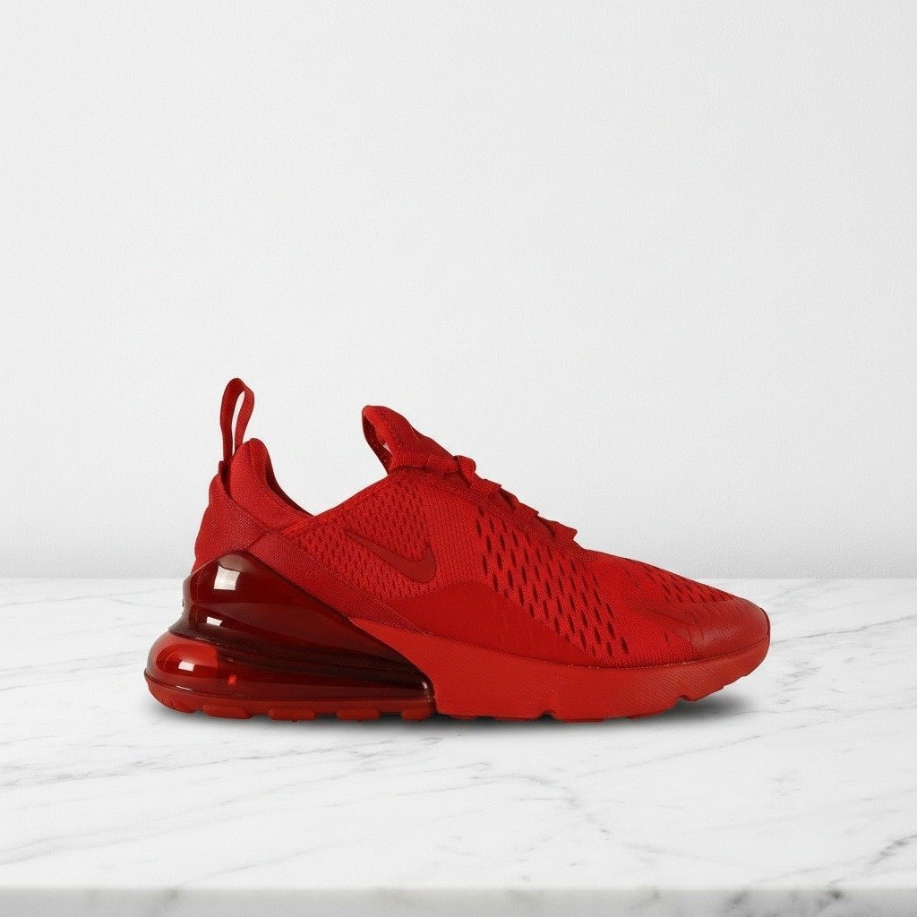 Nike Air Max 270 Triple Red, buty na co dzień dla ciebie, miękka amortyzacja, pasują do jeansów i dresów, CV7544-600