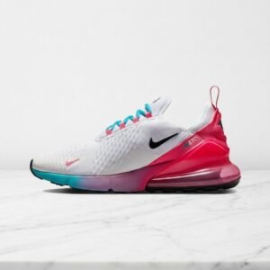 Buty Nike Air Max 270 Miami Marlins na co dzień, unisex, wygodna amortyzacja pięty, biało-różowe, lekka siatka, HQ8001-100