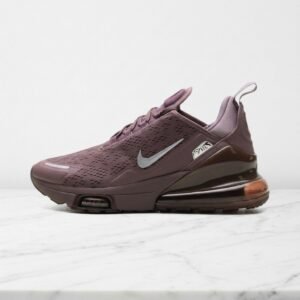 Nike Air Max 270 Premium Tattoo Metallic Silver, wygodne sneakersy na co dzień, fioletowo-brązowe, unisex IO9883-500