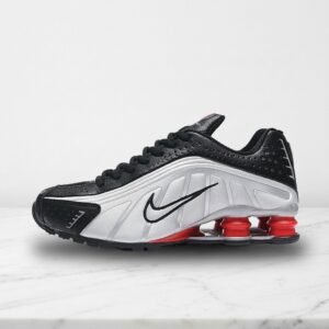 Buty Nike Shox R4 dla mężczyzn, czarno-srebrne, wygodna amortyzacja Shox na cały dzień, AR3565-011
