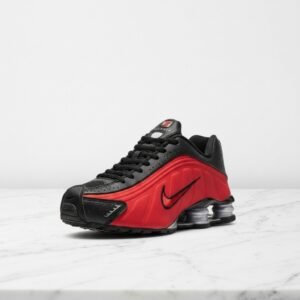 Buty Nike Shox R4 University Red Black Metallic Silver na co dzień, unisex, wygodna amortyzacja Shox HQ1988-600