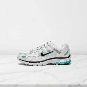 Nike P-6000 biało-srebrne sneakersy na co dzień, wygodne, unisex, Metallic Silver Light Aqua, BV1021-104