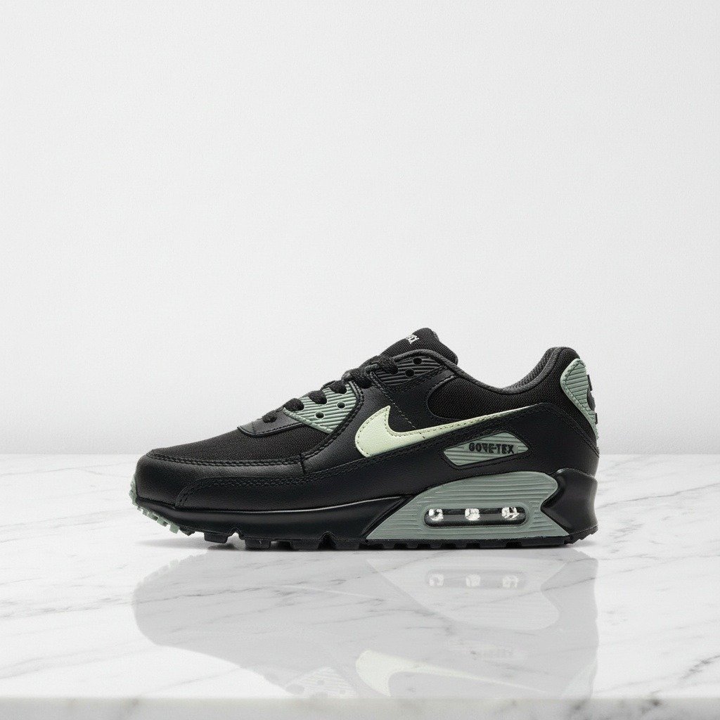 Nike Air Max 90 Gtx Running na co dzień, sneakersy unisex w czarnym kolorze, wygodne na cały dzień, skóra i tekstyl FD5810-001