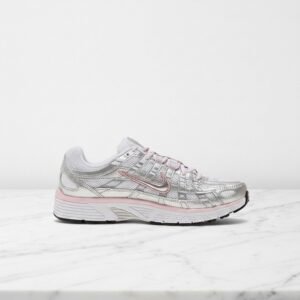 Buty sportowe damskie Nike P-6000 White Elemental Pink, wygodne na co dzień, srebrne z różem, BV1021-108