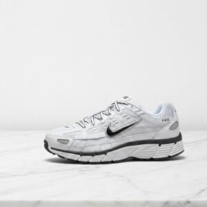 Nike P-6000 White Black Metallic Silver, wygodne sneakersy unisex na co dzień, biel i czerń, tekstylne CD6404-107