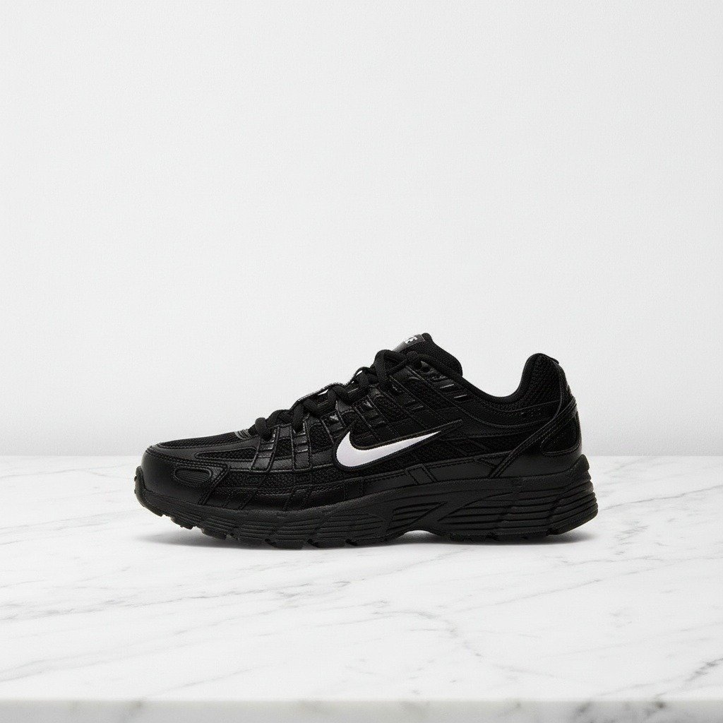 Nike P-6000 na co dzień, wygodne sneakersy unisex w kolorze czarno-srebrnym, siatka i pianka, HF1052-010