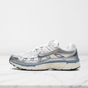 Nike P-6000 Metallic Silver Aegean Storm, wygodne sneakersy unisex na co dzień, srebrno-niebieskie, pasują do wielu stylizacji HJ7246-100