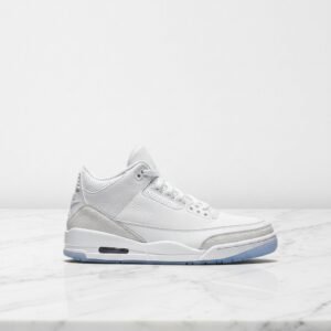 Buty Air Jordan 3 Pure White na co dzień, unisex, biała skóra, wygodne sneakersy do wielu stylizacji, 136064-111